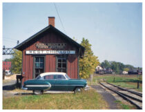 Aurora Branch Railroad West Chicago Station Train Depot 1950s Photo [221010-25]