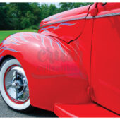 Red Classic Hot Rod Car with Flame Highlights Photo [221110-11]
