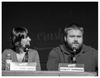 Robert Kirkman and Gale Anne Hurd at The Walking Dead Press Event Photo [221114-12]