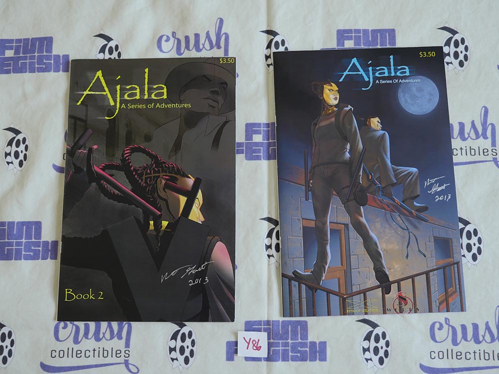 Ajala: A Series of Adventures (2013) Comic Book 1 and 2 Signed by Writer Robert Garrett Xmoor Studios [Y86]