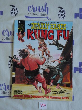 Cover Artist Neal Adams HAND SIGNED The Deadly Hands of Kung Fu (May 1975, Vol 1 No 12) Comic Book Magazine Roger Moore JAMES BOND 007 Issue [Y90]