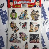 Vintage Laurel & Hardy Sticker Sheet Larry Harmon 1984 RARE SEALED [9106]