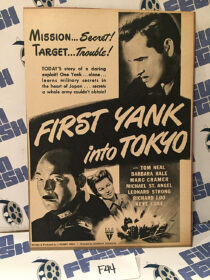 First Yank Into Tokyo (1945) Original Full-Page Magazine Advertisement, Tom Neal, Barbara Hale [F44]