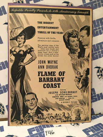 Flame of Barbary Coast (1945) Original Full-Page Magazine Advertisement, John Wayne, Ann Dvorak [F46]
