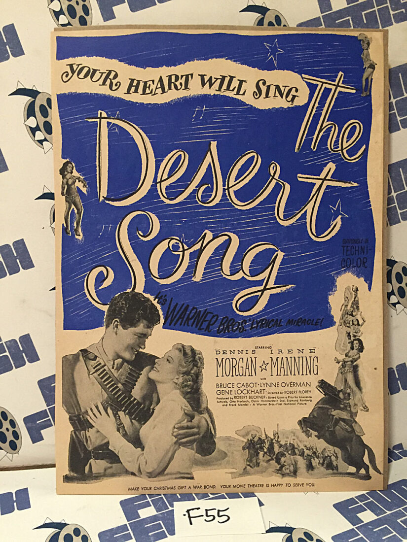 The Desert Song (1943) Original Full-Page Magazine Advertisement, Dennis Morgan, Irene Manning [F55]