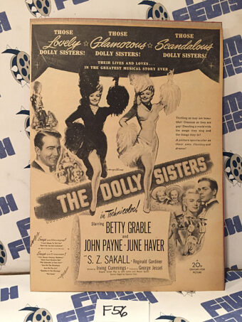 The Dolly Sisters (1945) Original Full-Page Magazine Advertisement, Betty Grable, John Payne [F56]