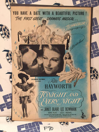 Tonight and Every Night (1945) Original Full-Page Magazine Advertisement, Rita Hayworth, Lee Bowman [F70]