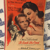 To Each His Own (1946) Original Full-Page Magazine Advertisement, Olivia de Havilland, Mary Anderson [F72]