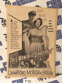 This Woman Is Dangerous (1952) Original Full-Page Magazine Advertisement, Joan Crawford, Dennis Morgan [F75]
