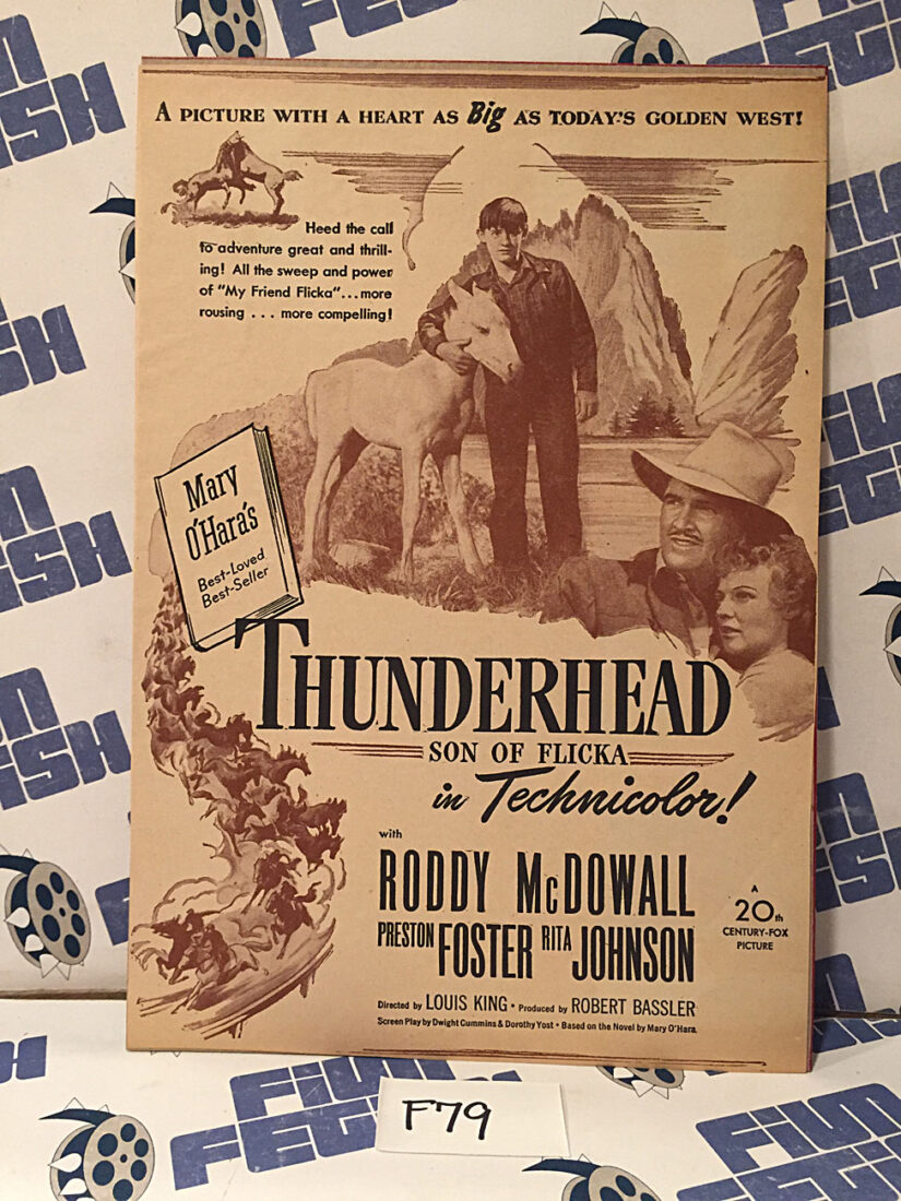 Thunderhead: Son of Flicka (1945) Original Full-Page Magazine Advertisement, Roddy McDowall, Preston Foster [F79]