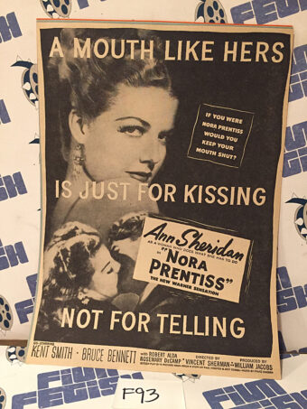 Nora Prentiss (1947) Original Full-Page Magazine Advertisement, Ann Sheridan, Kent Smith [F93]