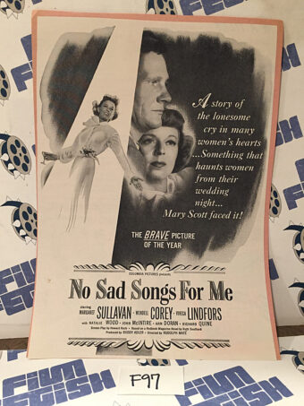 No Sad Songs For Me (1950) Original Full-Page Magazine Advertisement [F97]