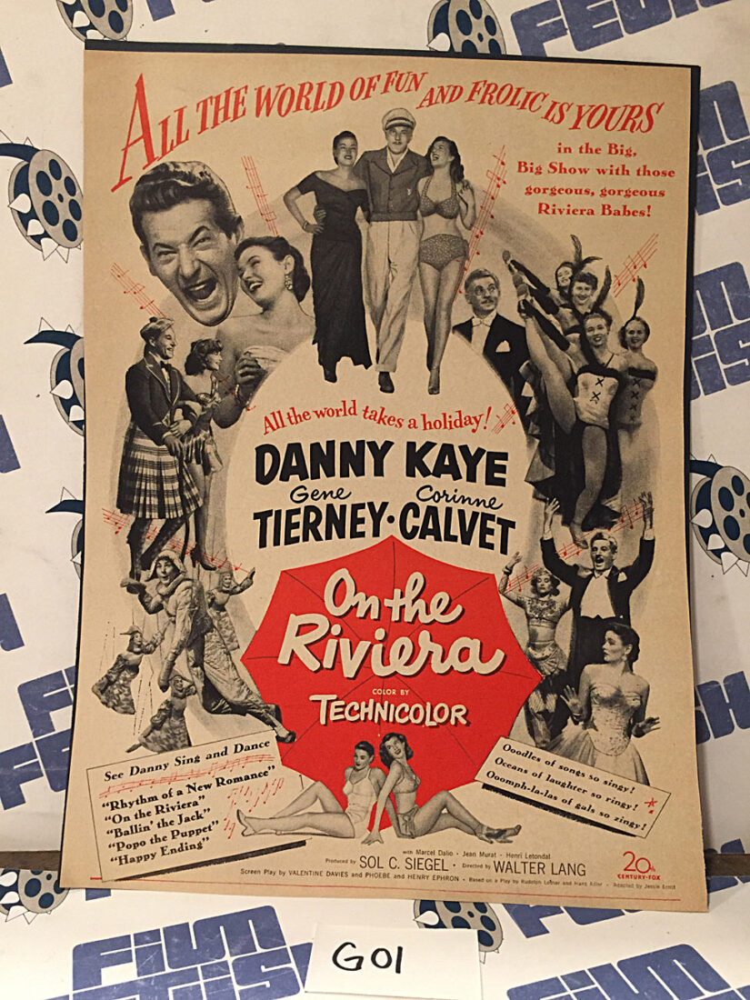 On The Riviera (1951) Original Full-Page Magazine Advertisement, Danny Kaye [G01]