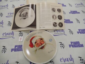 Vintage Norman Rockwell Collector Plate Santa Claus Christmas 1988 Number 16250G with Certificate of Authenticity [U36]
