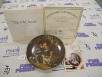 Vintage Norman Rockwell Collector Plate The Old Scout Number 730F with Certificate of Authenticity [U39]