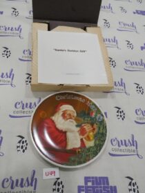 Vintage Norman Rockwell Collector Plate Santa’s Golden Gift Christmas 1987 Number 16769A [U49]