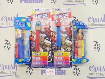 Set of 4 Marvel and DC Comics Superhero Characters Collectors PEZ Dispenser with Candy Packs [U83]
