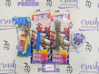ALL SEALED Set of 3 Marvel & DC Comics PEZ Dispensers with Candy Packs + The Legend of Zelda: Ocarina of Time Mints in Metal Tin [U84]