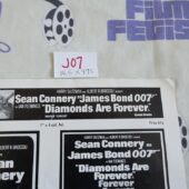 Diamonds Are Forever Sean Connery James Bond 007 Original United Artists Foldout 10×14 inch Pressbook (1971)