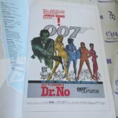 Mixed Set of James Bond 007 Memorabilia – Official Movie Poster Book, Original Photos, Ad Ephemera [J08]