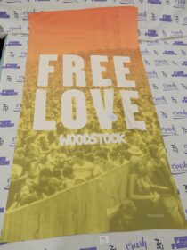 Woodstock Free Love (1969) 27×51 Licensed Beach Towel [J83]