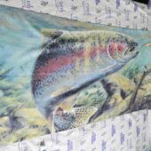 Baiting Fish Mark Hanson Wild Animals Art Work Painting 27×51 Licensed Beach Towel [K18]