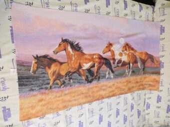 Running Horses Wild Animals Art Work Painting 27×51 Licensed Beach Towel [K21]