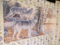 Group of Wolves Jim Casper Wildlife Painting 27×51 Licensed Beach Towel [K25]