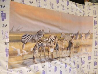 Group of Wild Zebra Grant Hacking Art Work 27×51 Licensed Beach Towel [K27]