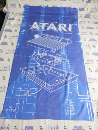 Atari Game Console Blueprint Video Game 27×51 Licensed Beach Towel [K39]