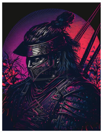 Film Fetish Fights Print Series: Shadow Samurai Art Poster Print [DP-230109-11]