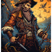The Museum of Fantasy Art Print Series: Captain Hack Poster Art Print [DP-230109-7]