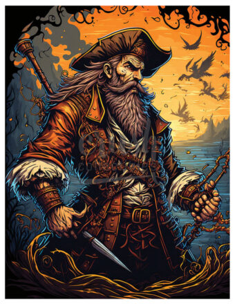 The Museum of Fantasy Art Print Series: Captain Hack Poster Art Print [DP-230109-7]