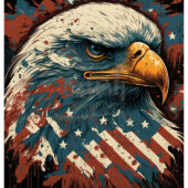 The Museum of Fantasy Art Print Series: Patriotic Eagle and Flag Poster Art Print [DP-230109-9]