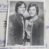 Actors Richard Hatch and Dirk Benedict in Battlestar Galactica (1978) Original Press Publicity Photo