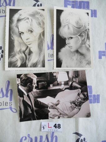 Brigitte Bardot Set of 3 Vintage Original Photos [L48]