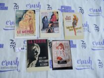 Brigitte Bardot Set of 4 Vintage Original Movie Poster Postcards + 1 Snapshot [L50]