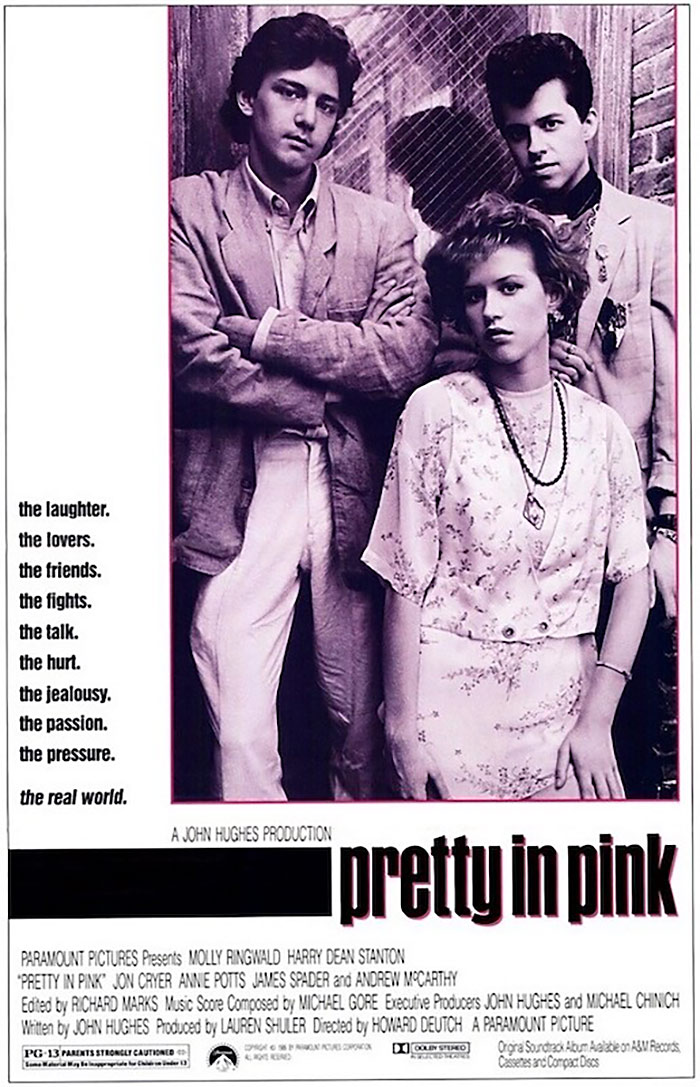 Pretty in Pink 24×36 inch Movie Poster (Molly Ringwald, Jon Cryer, Andrew McCarthy)