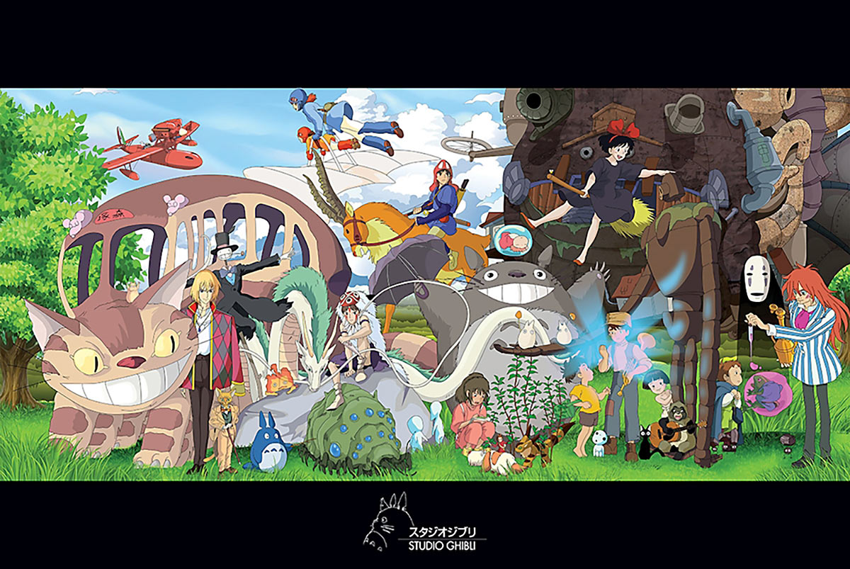 Hayao Miyazaki Studio Ghibli Anime Collage 24×36 inch Poster