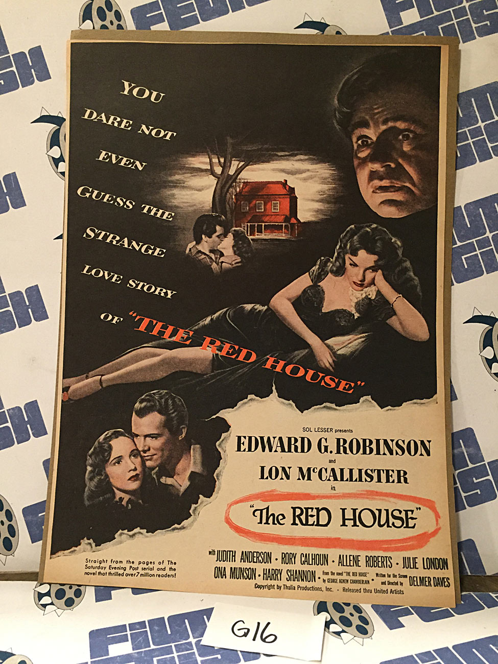 The Red House 1947 Original Full-Page Magazine Ad Edward G. Robinson Lon McCallister G16