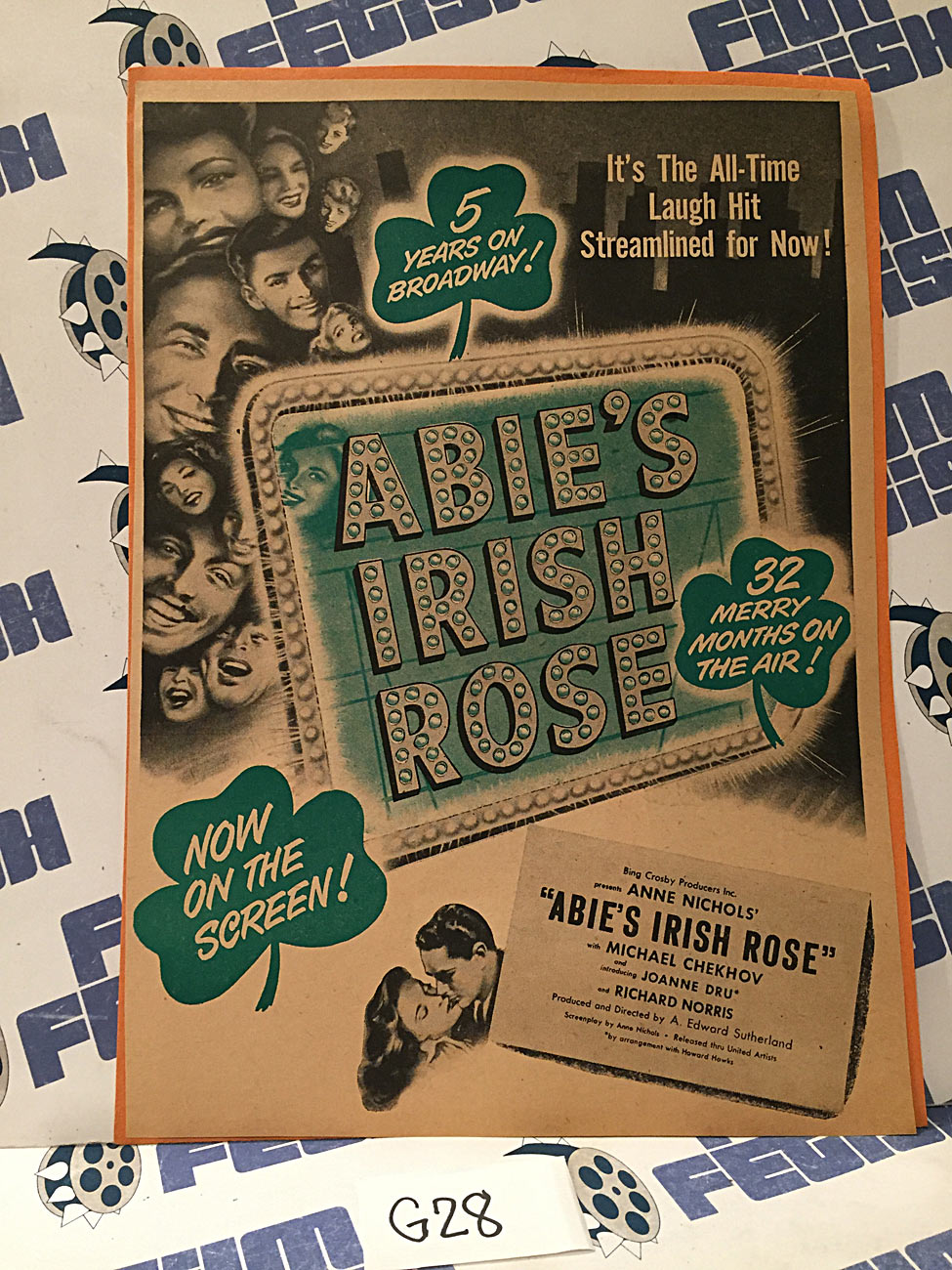 Abie’s Irish Rose 1946 Original Full-Page Magazine Ad Michael Chekhov Joanne Dru    G28