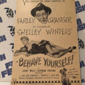 Behave Yourself! 1951 Original Full-Page Magazine Ad Farley Granger Shelley Winters   G38