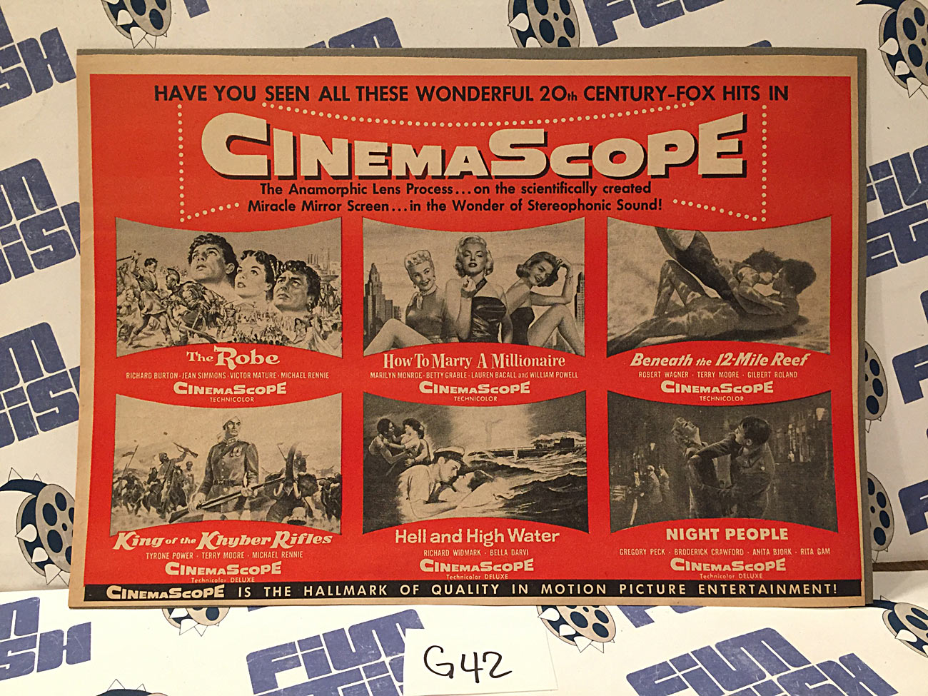 Cinema Scope Movies Original Full-Page Magazine Advertisement The Robe G42