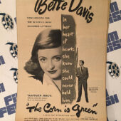 The Corn Is Green 1945 Original Full-Page Magazine Ad Bette Davis Nigel Bruce  G48
