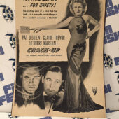 Crack-Up 1946 Original Full-Page Magazine Ad Pat O’Brien Claire Trevor G51