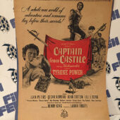 Captain from Castile 1947 Original Full-Page Magazine Ad Cesar Romero Tyrone Power Jean Peters G53