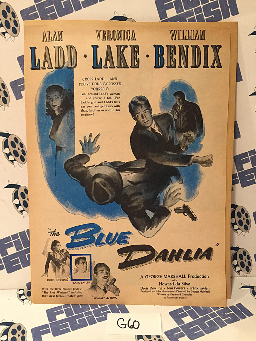 The Blue Dahlia (1946) Movie Original Full-Page Magazine Advertisement [G60]