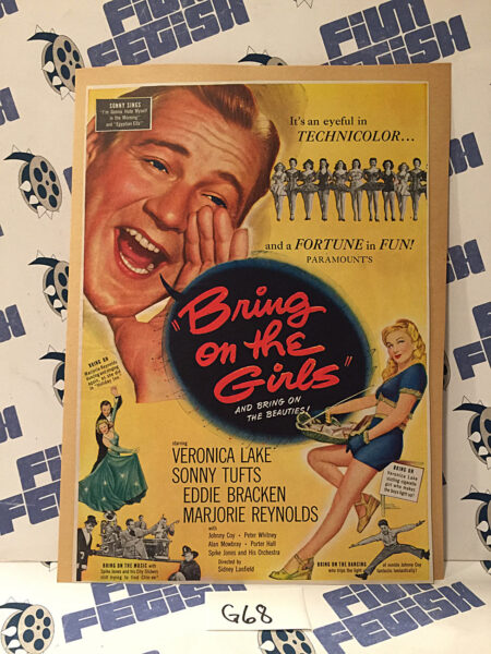 Bring on the Girls 1945 Original Full-Page Magazine Ad Veronica Lake Sonny Tufts G68