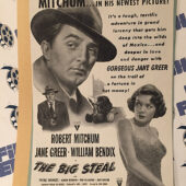 The Big Steal 1949 Original Full-Page Magazine Ad Robert Mitchum Jane Greer G69