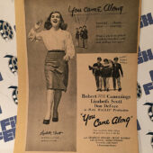 You Came Along 1945 Original Full-Page Magazine Ad Robert Cummings Lizabeth Scott  Don DeFore  G74